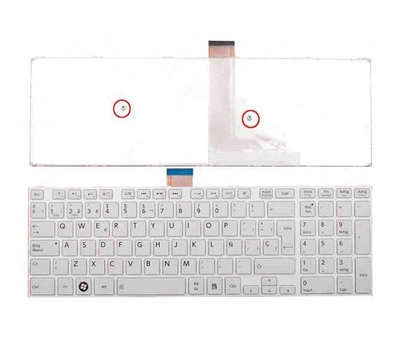 Teclado compatible para portátil TOSHIBA Satellite S50-a / S50 / S55 / U50 / S70 / L70 / C70 / L50 / Blanco