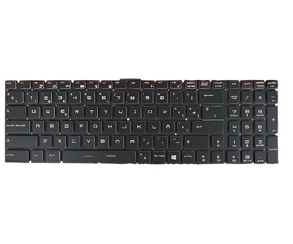Teclado compatible para portátil MSI Gt72 / Gt62 / Ge62 / Ge72 / Ge73 / Gs60 / Gs70 / Retroiluminado / Negro