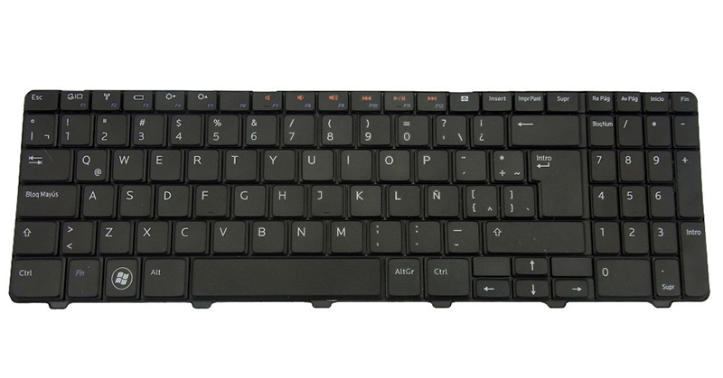 Teclado compatible para portátil DELL Inspiron n5010/ 15/ 15r series negro