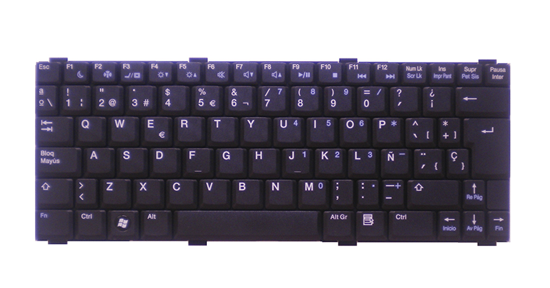Teclado compatible para portátil DELL v1200 negro