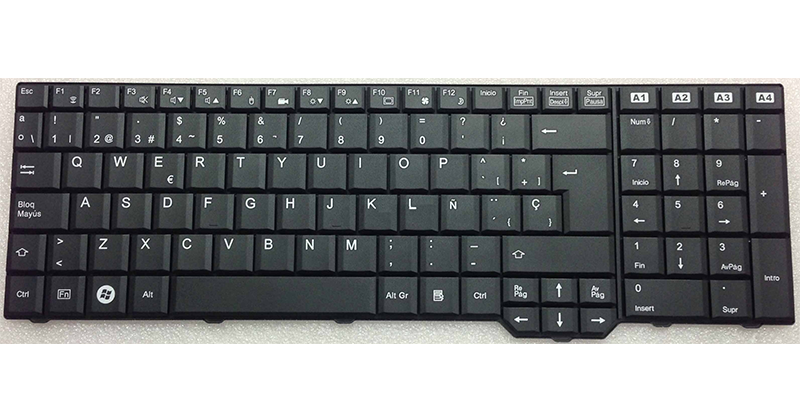 Teclado compatible para portátil FUJITSU Amilo xa3520/pi3625/3530/3670 bk