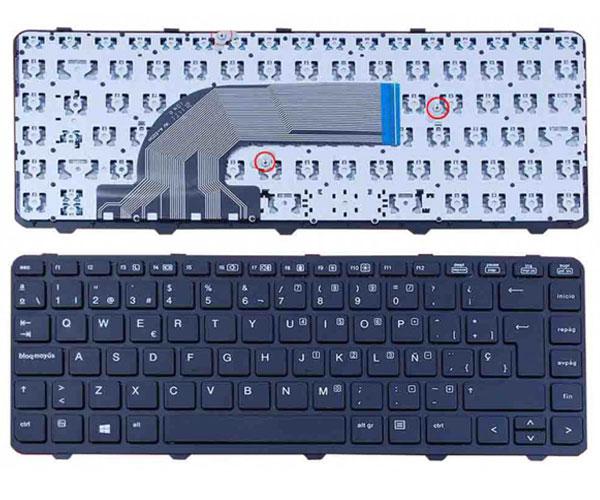 Teclado compatible para portátil HP Probook 430 g2 / 440 g1 / 445 g1 / 640 g1 / negro con marco - Imagen 2