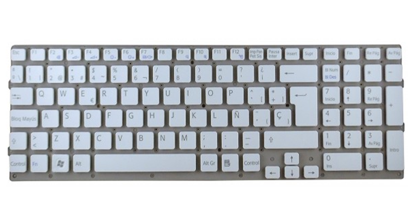 Teclado compatible para portátil SONY vpc-ec blanco vpcec2m1e / vpceb4e1