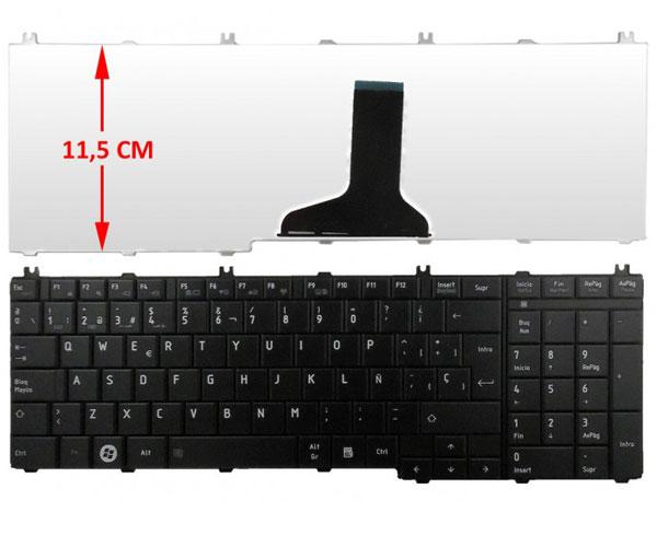 Teclado compatible para portátil TOSHIBA C650 / L670/ L755 / C660 / L660 / L655 / L750 / Negro