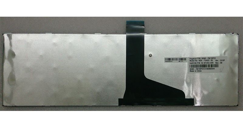 Teclado compatible para portátil TOSHIBA c850 / c855 / c870 / l850 / l855 Negro sin marco - Imagen 2