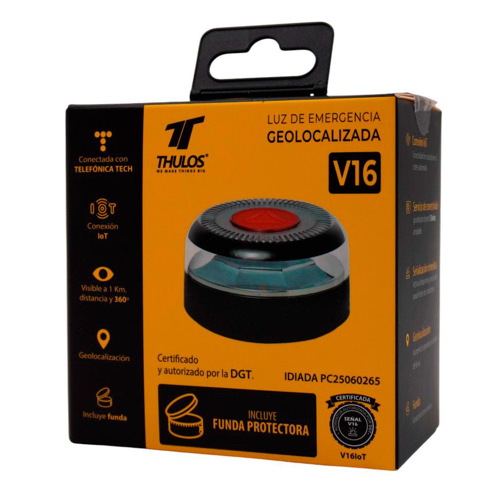 Baliza Geolocalizable THULOS / Homologada V16 / Luz Flash / Visibilidad + 1 km / IP54 / Incluye Funda protectora / TH-V16-2 - Imagen 2