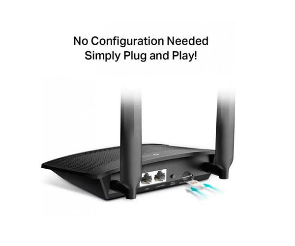 Router Wifi Tp-Link TL-MR100 / 4G Lte / 300mbps / 2x Antenas / Negro - Imagen 3
