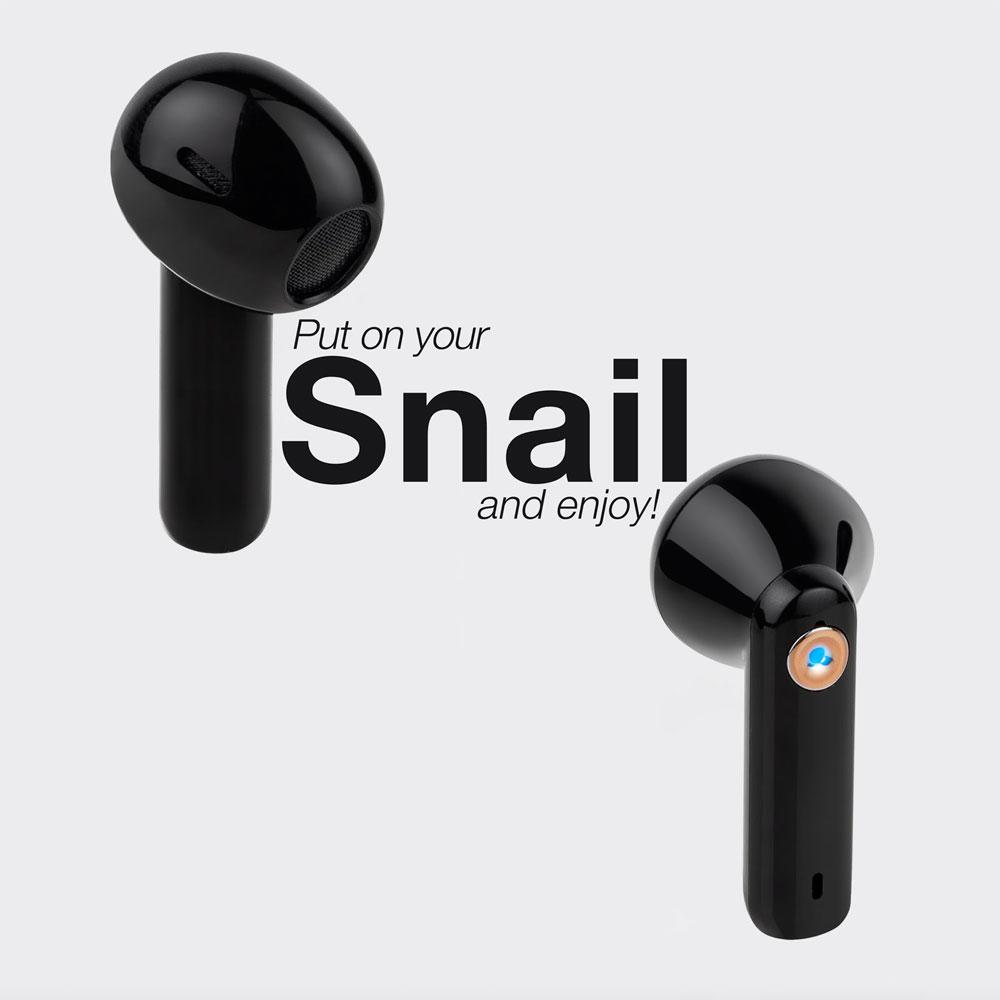 Auriculares Tooq Snail Bluetooth 5.3 Negro / Type-C / Control tactil / Base de carga / TQBWH-0060G - Imagen 5