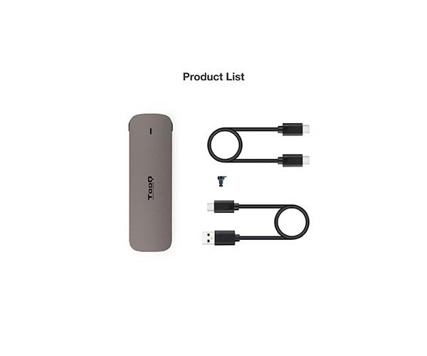 Caja externa SSD M.2 NGFF Type-C 3.1 Gen1 / Tooq / Aluminio / Marrón / TQE-2202BR - Imagen 6