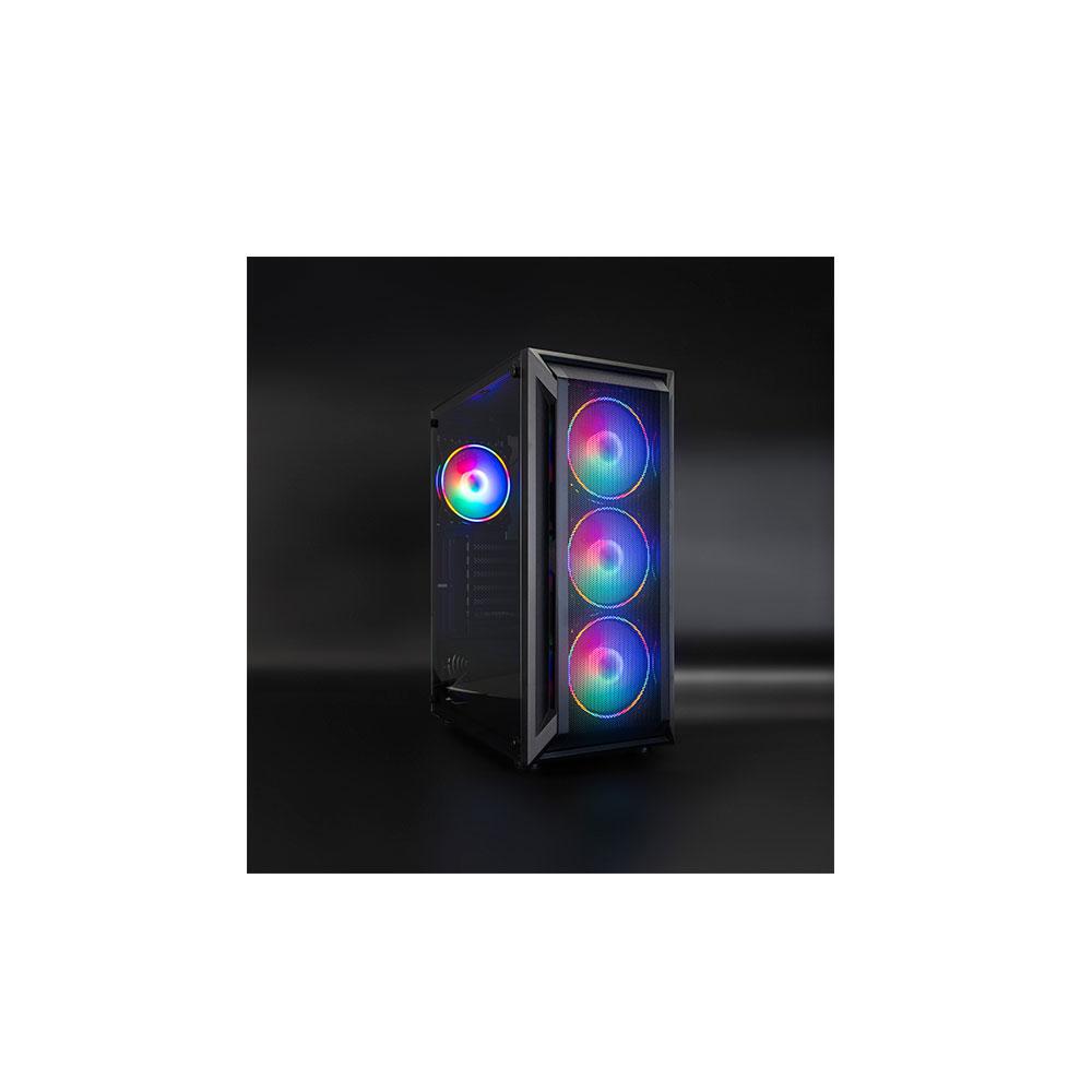 Caja Semitorre Gaming Ragnarok ATX / MATX / Tooq / Negra / Incluye 4 Ventiladores / TQGCC101-B - Imagen 2
