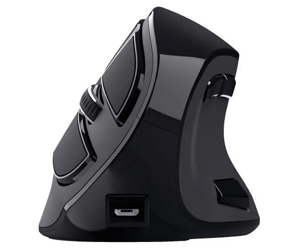 Ratón Inalámbrico Trust Ergonómico Recargable Voxx / Diseño Vertical / 1200-2400 Dpi / 9 Botones / Negro / 23731-02 - Imagen 4