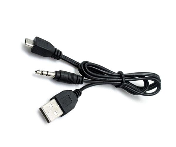 Cable de carga USB - Jack 3.5mm - Micro USB / 0.5m / mp3 - altavoces