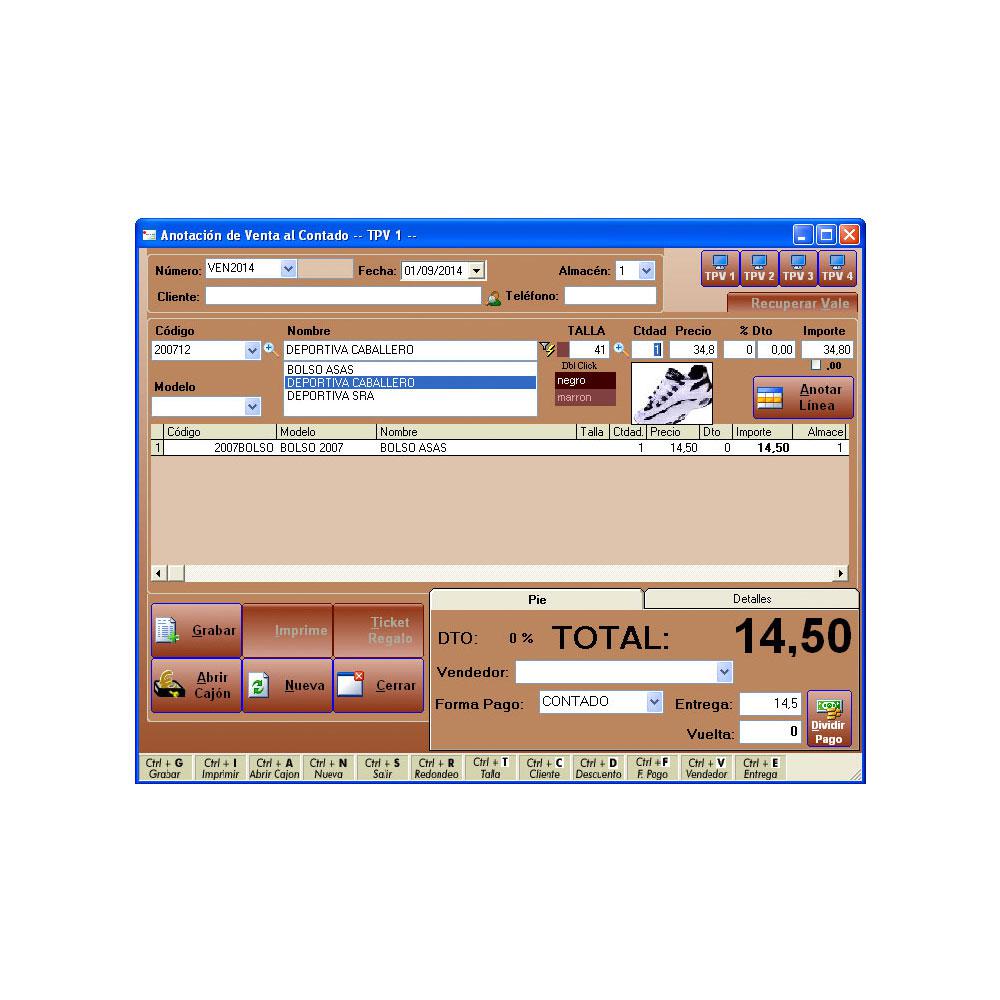 Software Programa de Gestión Especifica ZAPAGES para ZAPATERIAS - Imagen 3