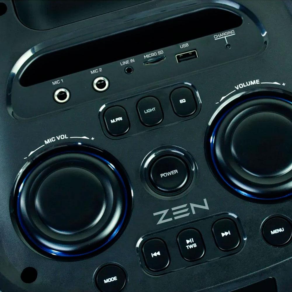 Altavoz Bluetooth 5.0 ZEN AERO / 350W PMPO / Iluminacion RGB / Aux / FM / Micro SD / 1x Microfono inalambrico / 3600Mah - Imagen 6