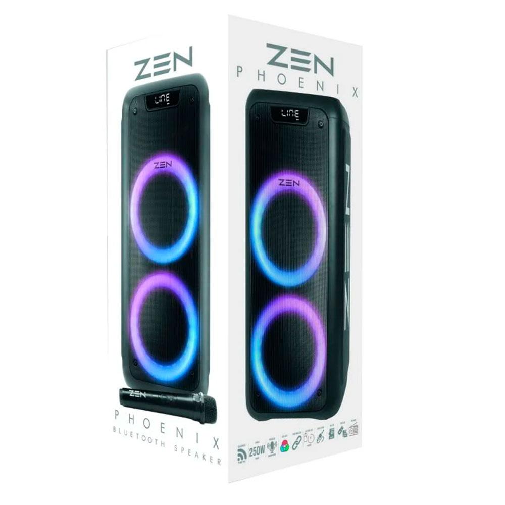 Altavoz Bluetooth 5.0 ZEN PHOENIX / 250W PMPO / Iluminacion RGB / FM / Micro SD / 1x Microfono inalambrico / 3600Mah - Imagen 6